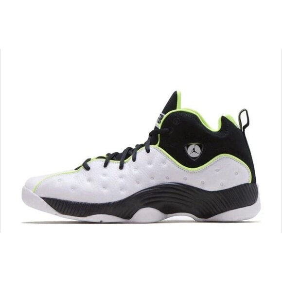 NIKE JORDAN JUMPMAN TEAM II SIZE 9.5( 819175 -102 ) WHITE / VOLT-BLACK-WOLF GREY - Picture 5 of 7